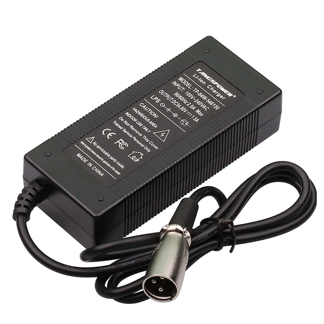 54.6 V Adapter Battery Charger 13S 48 V DC XLR Cinch Connection Socket for 48V 10Ah 12Ah 15Ah 20Ah