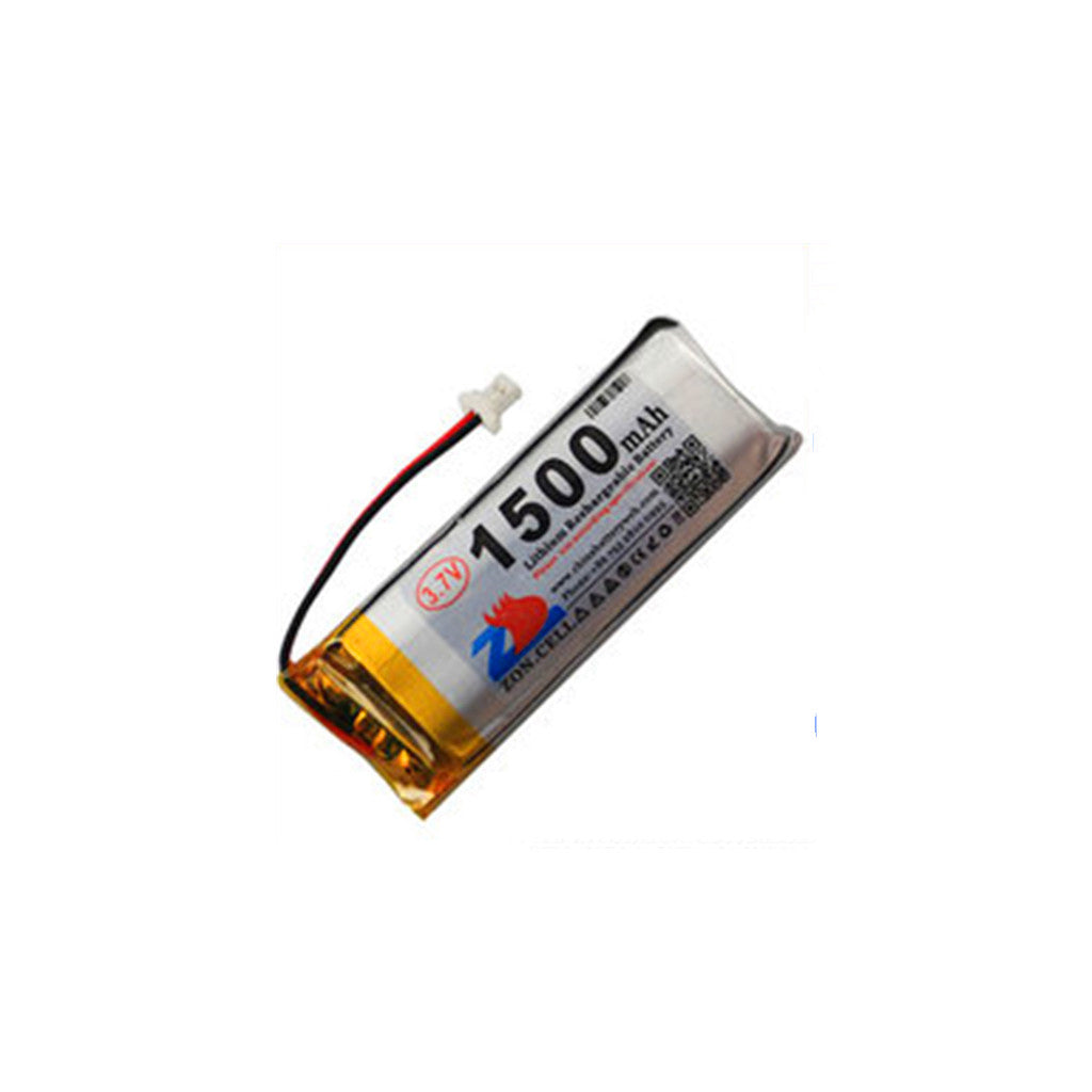 2x 1500mAh 3.7V SH1.0 forward plug 102050 lithium polymer battery for portable devices and instruments
