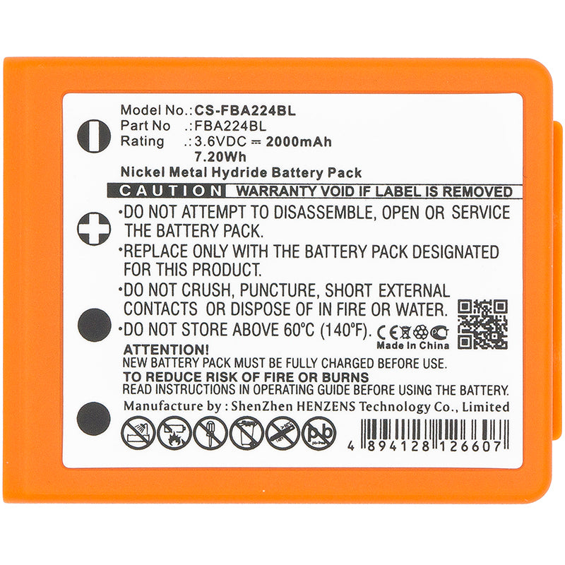3.6V 2000mAh 크레인 리모컨 배터리 Radiomatic Patrol D, Radiomatic Quadrix, Radiomatic Vector Pro Ni-MH
