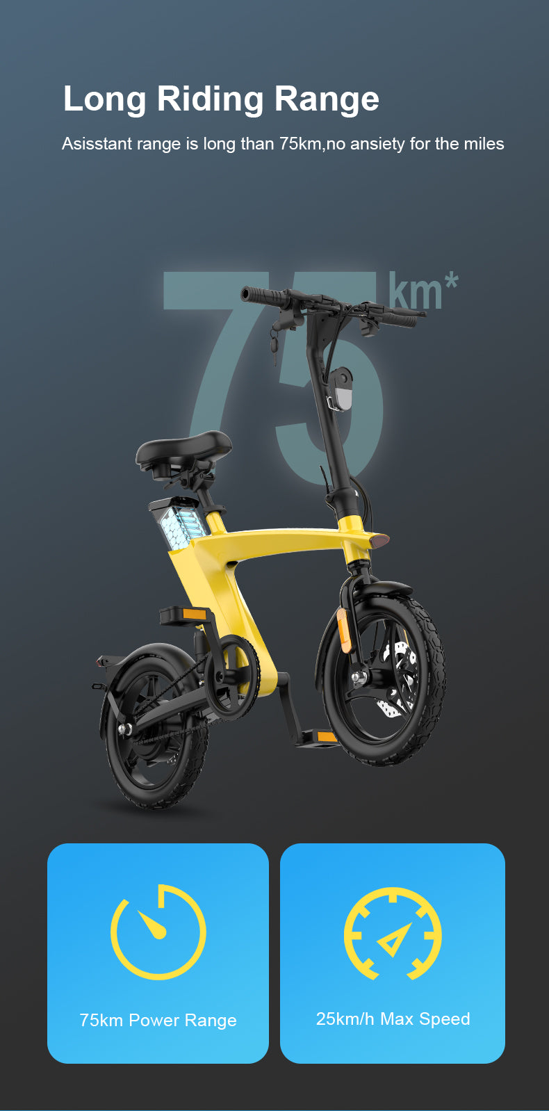 H1 intelligent micro electric bicycle 36V 10AH 250W