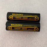 4PCS 3.7V 18650 2600mAh rechargeable battery ICR18650-26FM safety battery