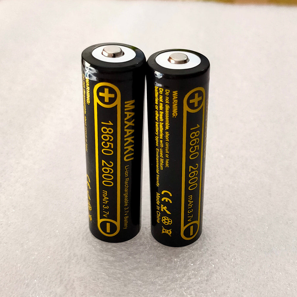4PCS 3.7V 18650 2600mAh Battery ICR18650-2600FM Safety Battery