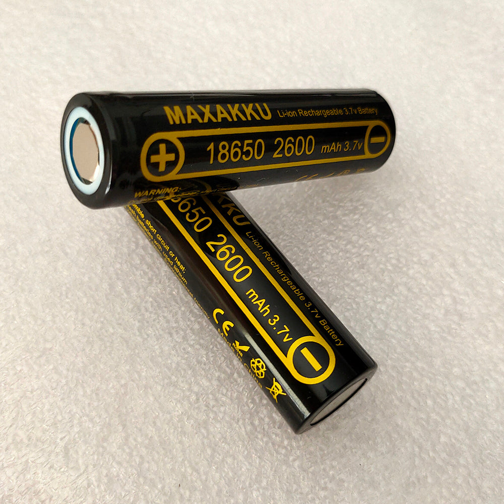 Dimensiones de la parte superior del botón de 2600 mAh y 3,7 V con cabezal