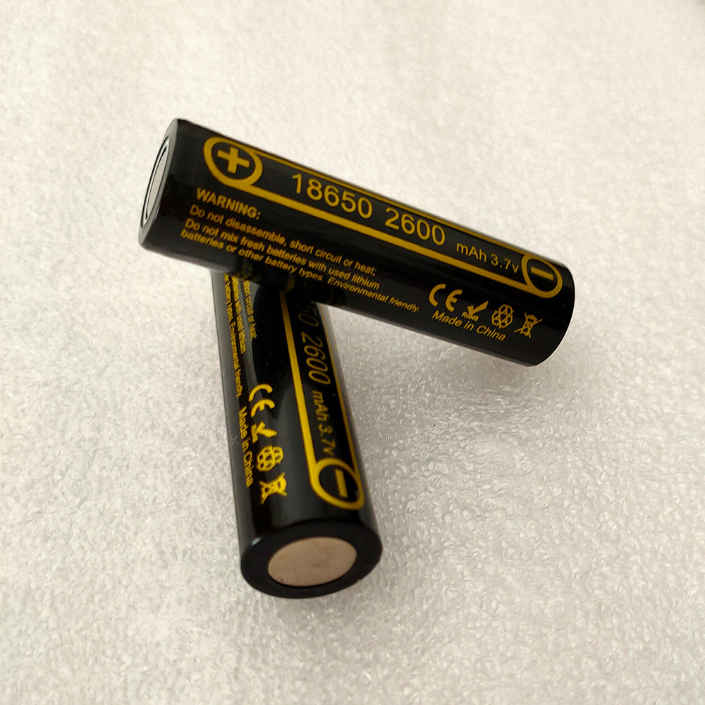 Dimensiones de la parte superior del botón de 2600 mAh y 3,7 V con cabezal