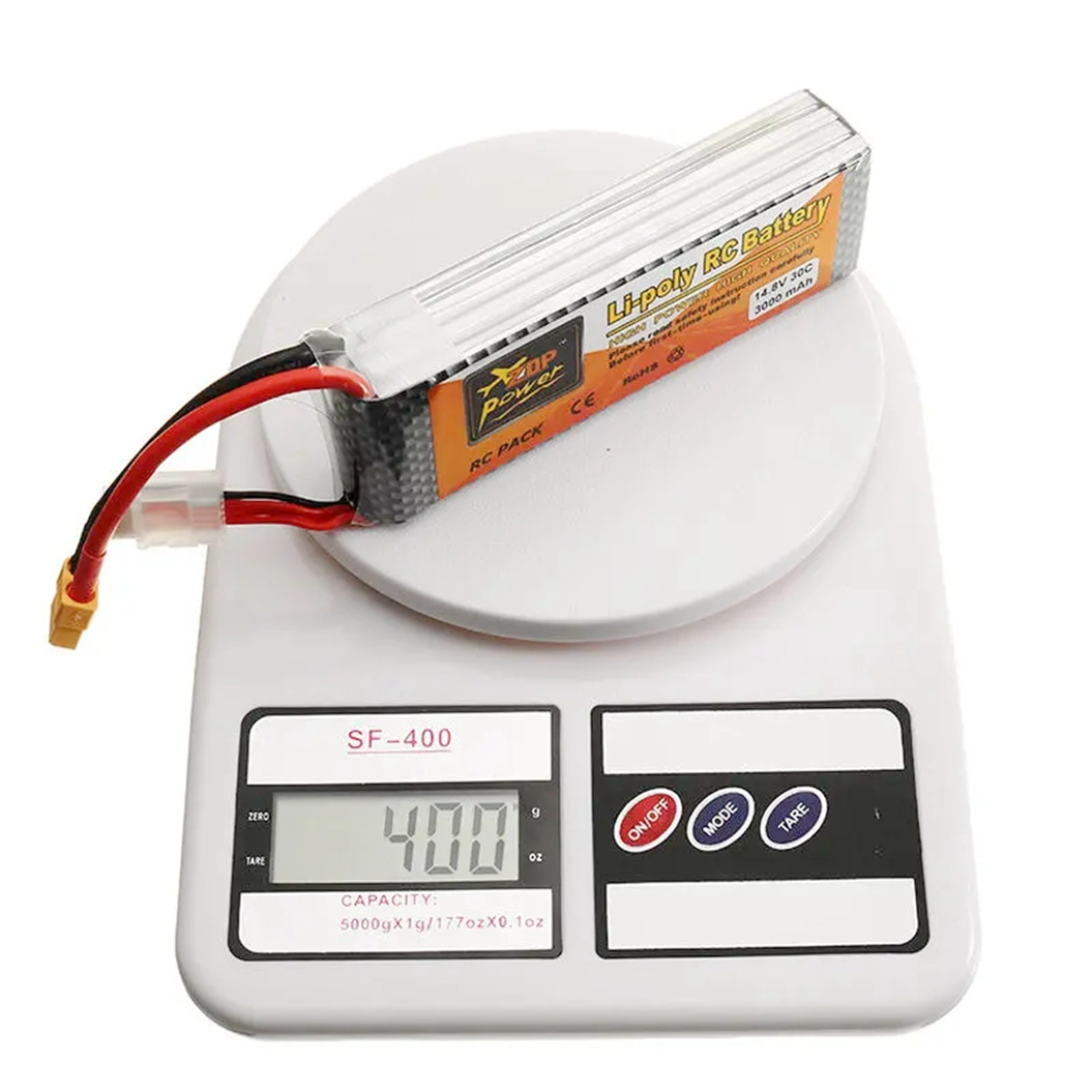 ZOP Power Lipo Battery XT60 Connector 14.8V 3000mAh 30C 4S for RC Quadcopter