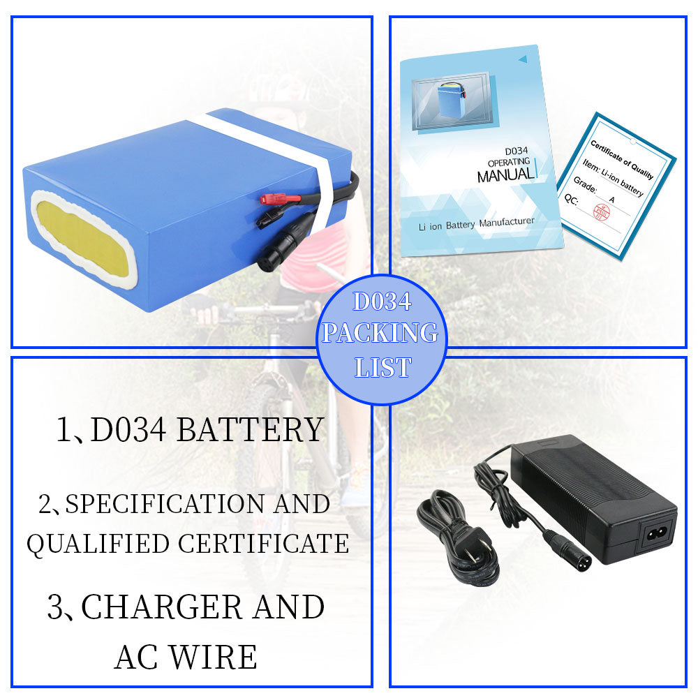 72V 20Ah battery black lithium-ion with 50A BMS for Outdoor ebike D034