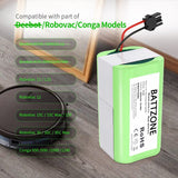 14.4V 3500mAh Li-Ion Replacement Battery For Tesvor Tesworth X500