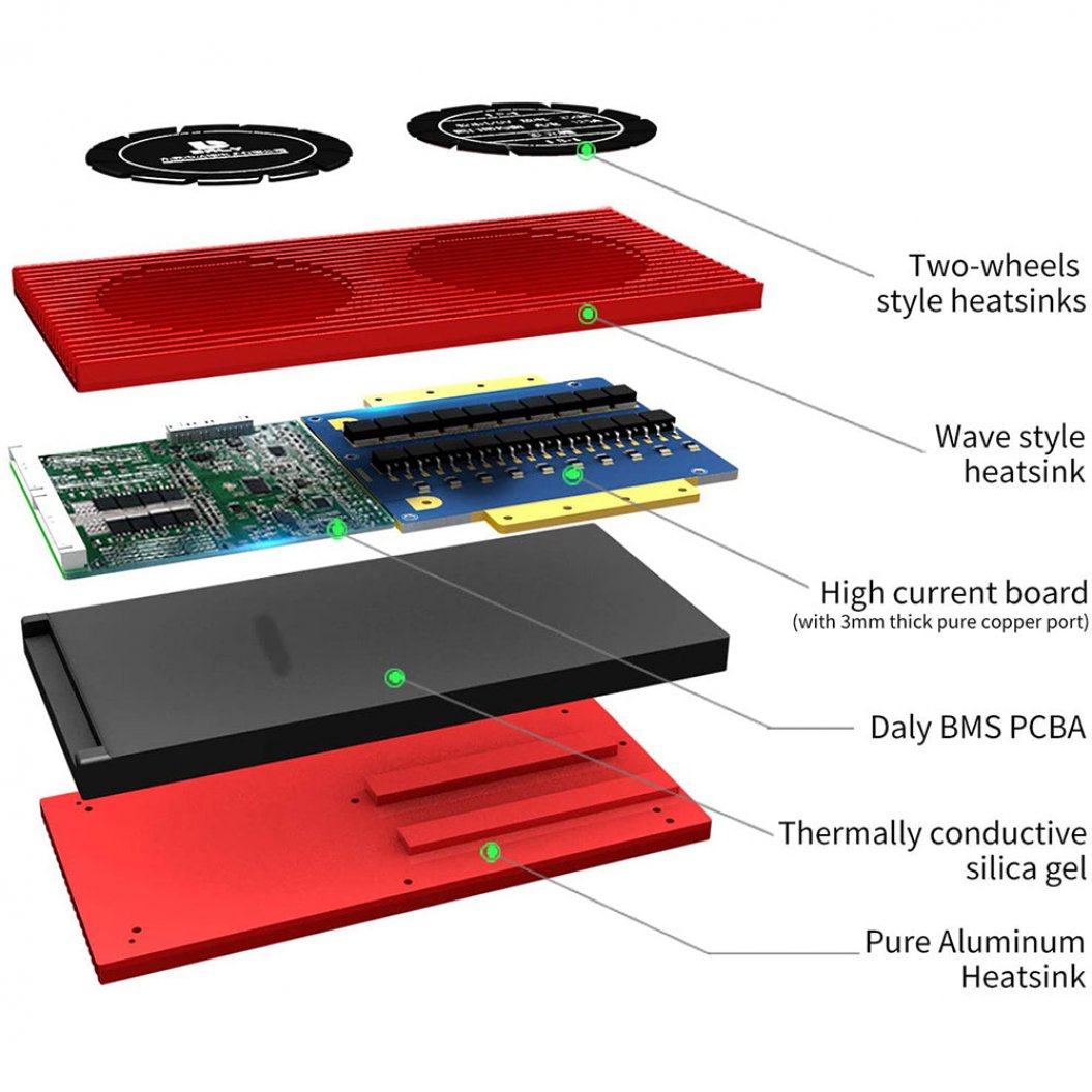 Daly Smart Bms Li-Ion 7S 24V 120A Avec Bluetooth 2095212