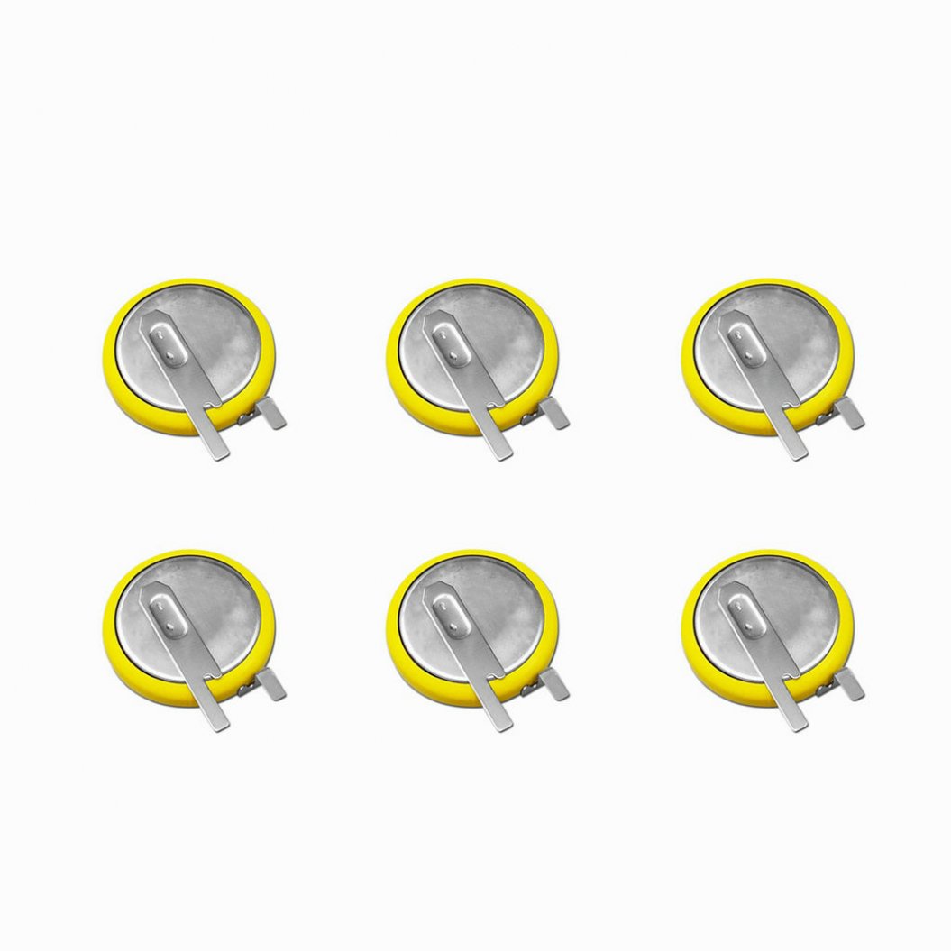 6pcs 3V 200mAh Battery BR2032 Lithium Button Battery with Soldering Foot Can Make Various Pins
