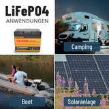 12.8V 100AH LiFePO4 Battery with Bluetooth BMS For Boat RV UNS EU Tax Free