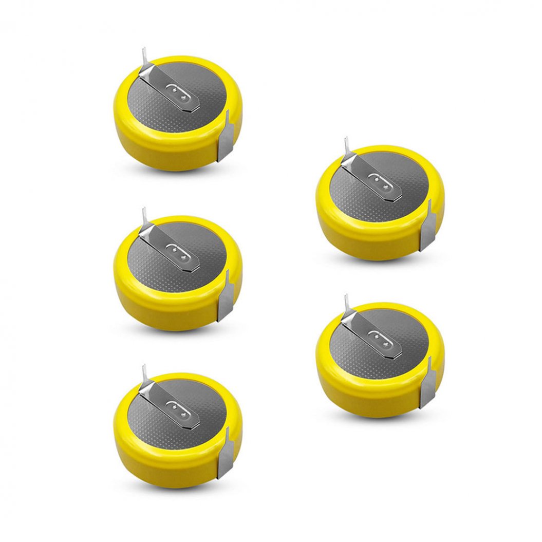 5pcs CR2477 3V 1000mAh Button Lithium Battery with Soldering Feet Different Pins Can Be Customized for Small Devices