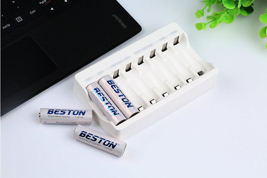 8채널 스마트 고속 AA/AAA 충전기 - Beston C9010 USB 충전기