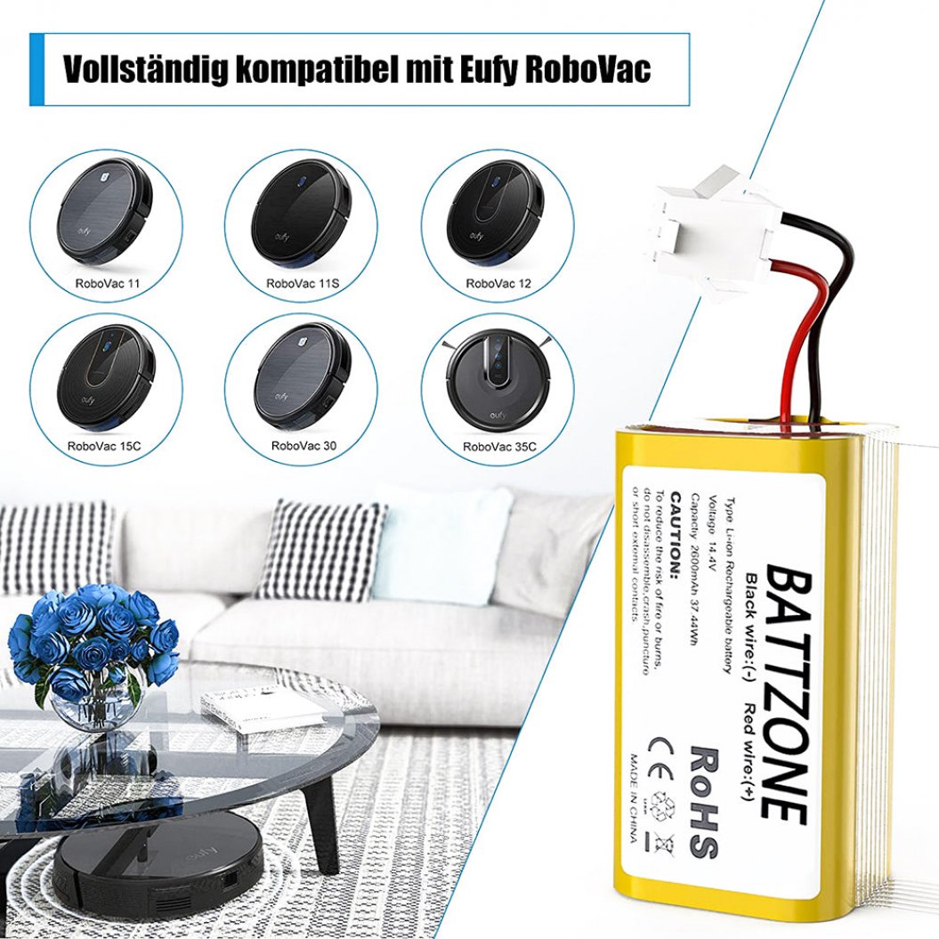 14.4V 2600mAh Li-ion Replacement Battery For Cobos Dibo N79, Dibo N79S, Dibo DN622