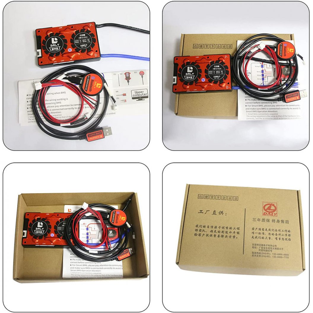 Daly 스마트 BMS Lifepo 4S 12V 60A 블루투스 BMS 보드 리튬 배터리 보호 보드