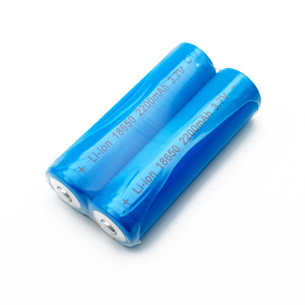 2pcs 18650 3.7V 2200mA Lithium Battery for Flashlight LED Lamp