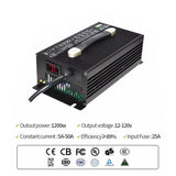 1200W 16s 48v 58.4v 20A Battery Charger for Lifepo4 Battery