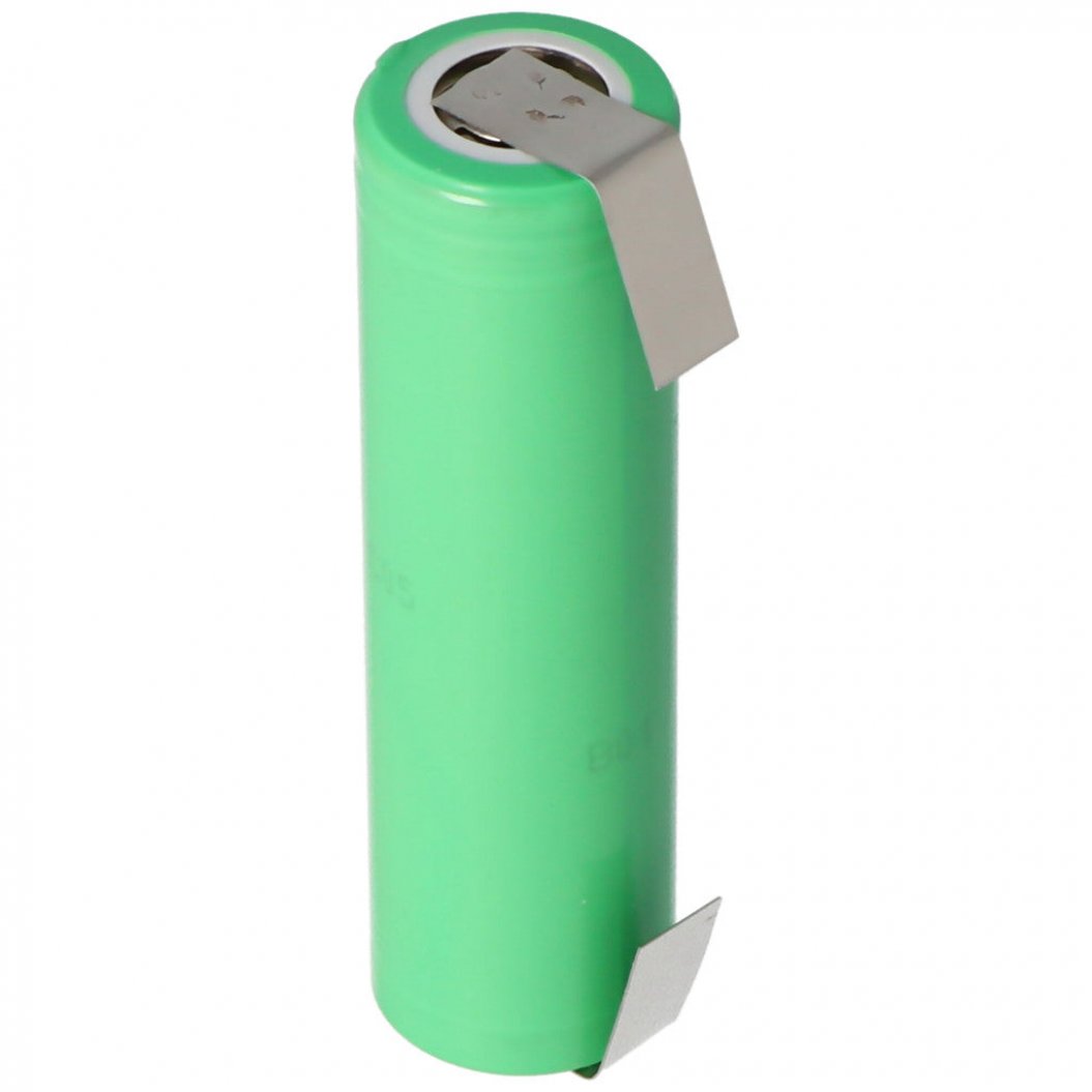 2packs INR18650-25R 2500mAh 3.6V-3.7V Unprotected with Solder Tag U Shape