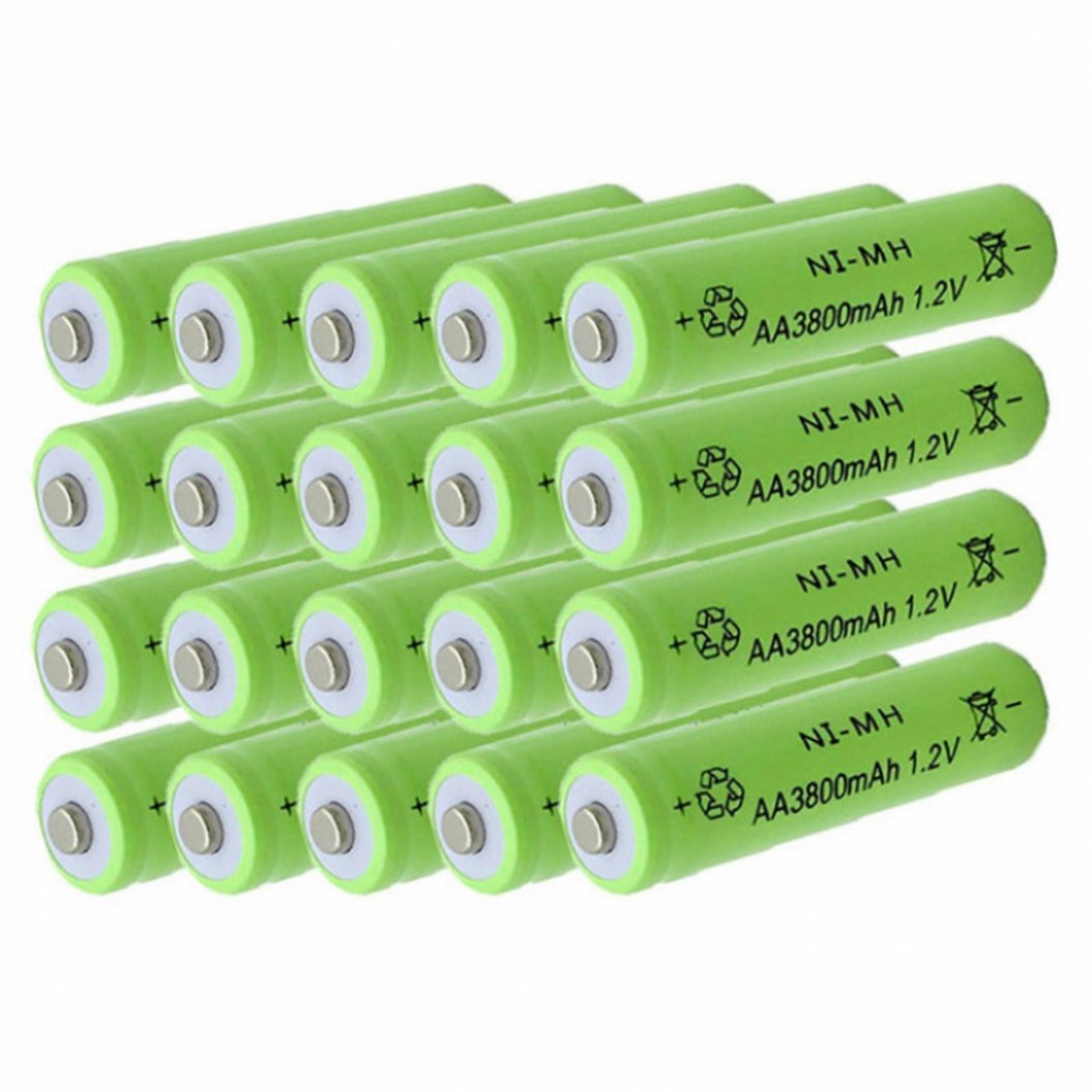 2개 1.2V 3800mAh AA 배터리 Ni-Mh 중성 배터리 카메라 리모컨 장난감 손전등용