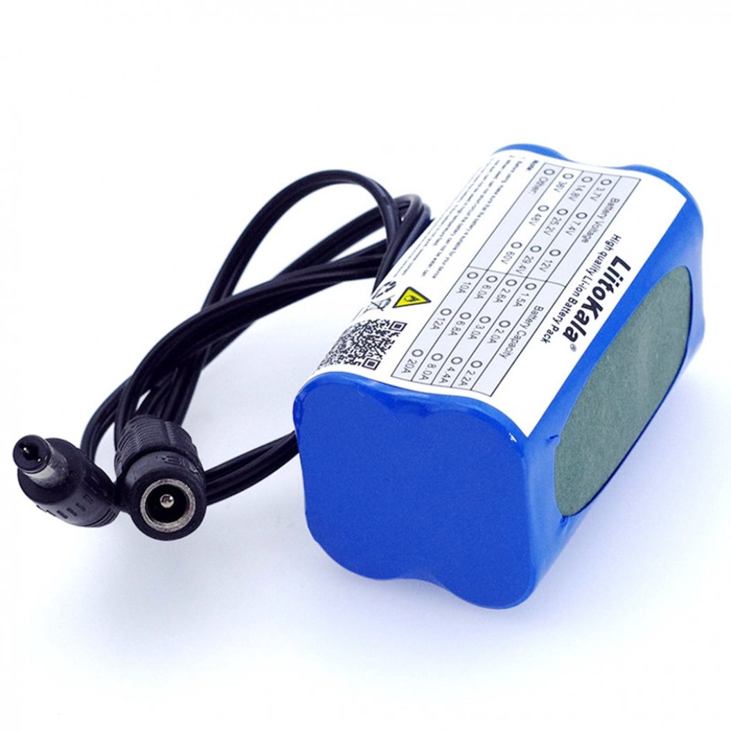 2S2P 7.4V 5200mAh 18650 保護付きリチウムイオンバッテリー 自転車用ライト・ヘッドランプ用 バッテリーパック DCおよび充電器付き