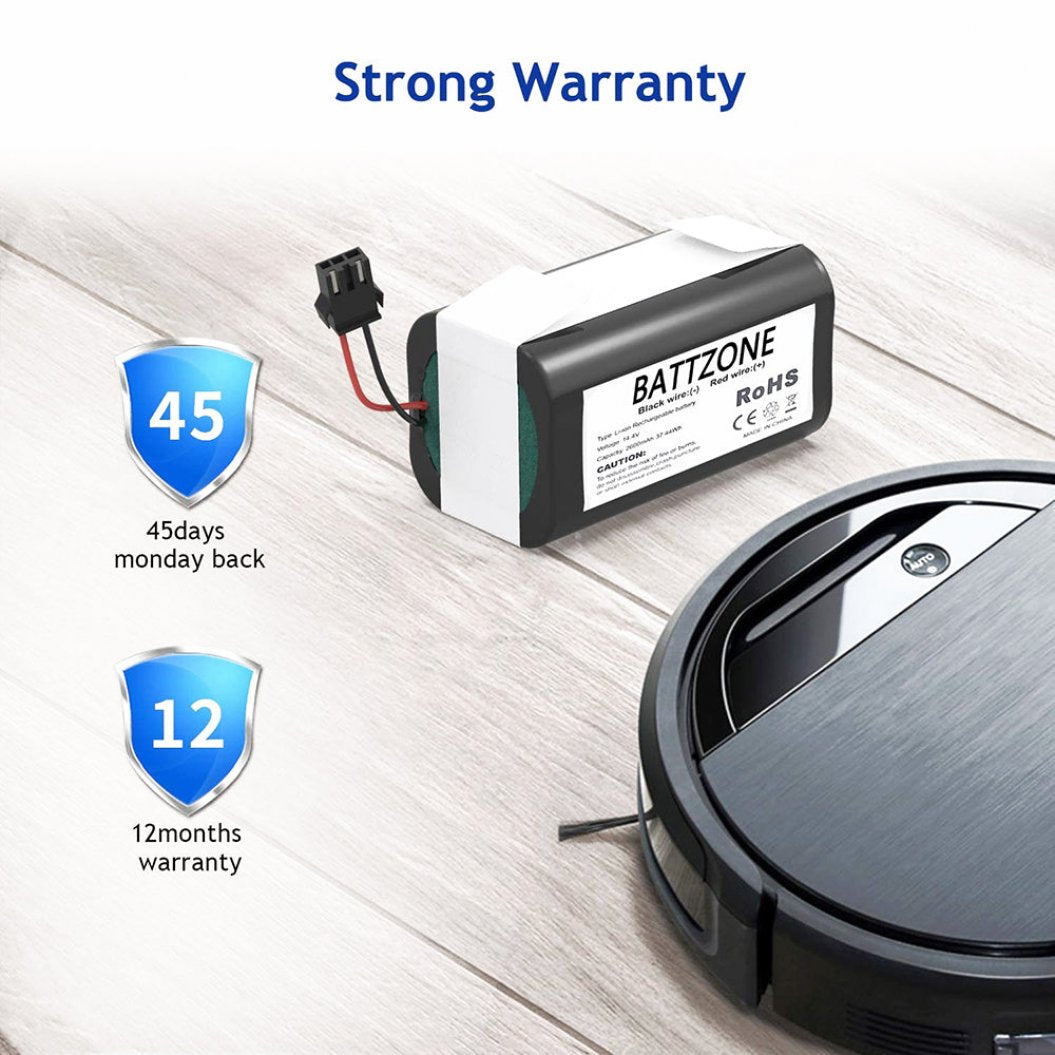 14.4V 2600mAh Li-ion Replacement Battery For Haie Shark ION Robot RV700, RV720, RV750, RV755, Etc. (Voltage, Size, Plug Can Be Customized)