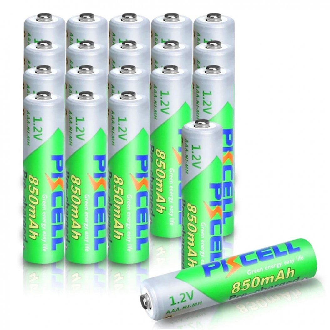 12 Pieces AAA Battery 850mAh 1.2V NIMH Low Self-discharge 3A Batteries Box Holder AA