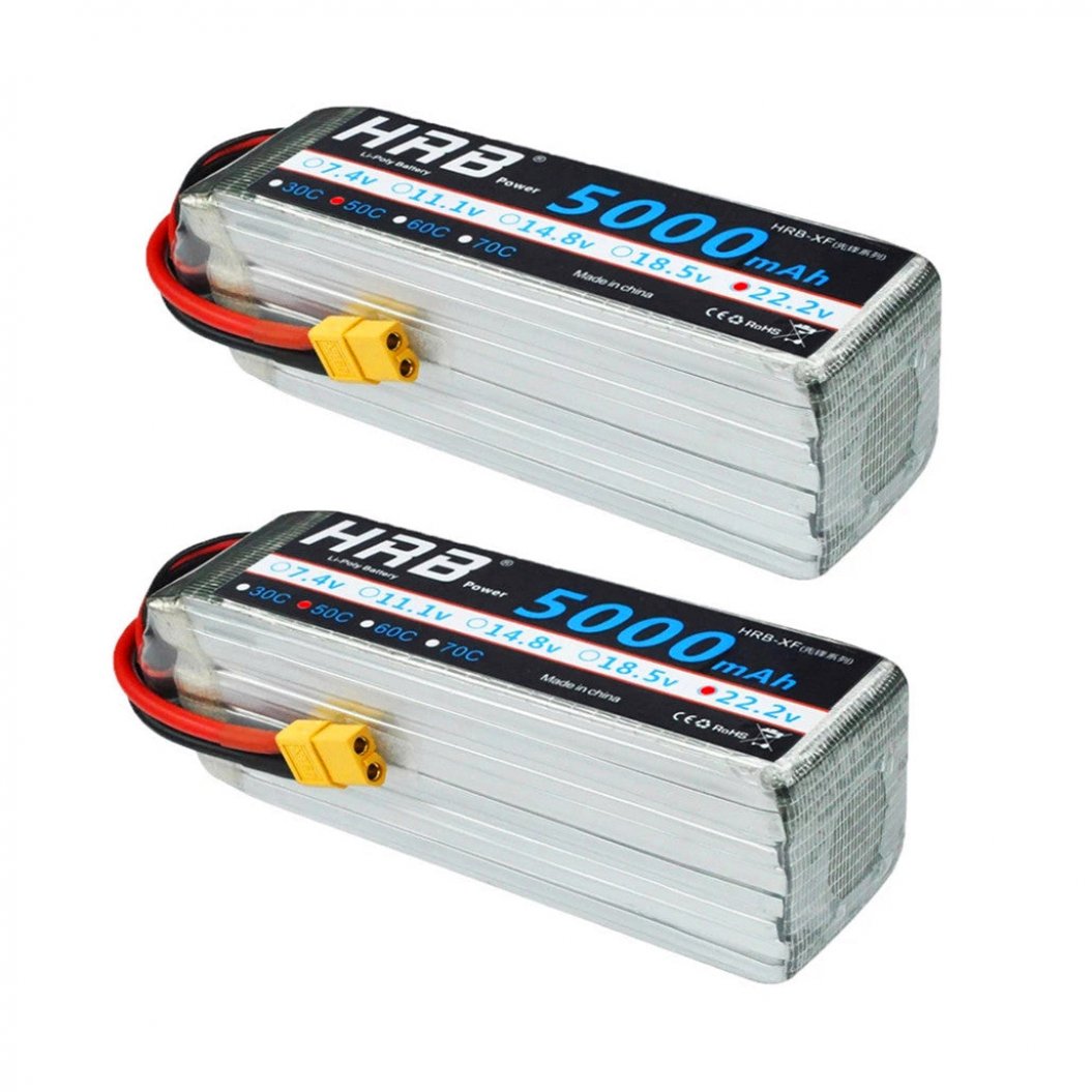 22.2V XT90 5000mAh 50C 100C 6S RC Lithium Polymer Drone Batteries for Remote Control Quadcopter Helicopter