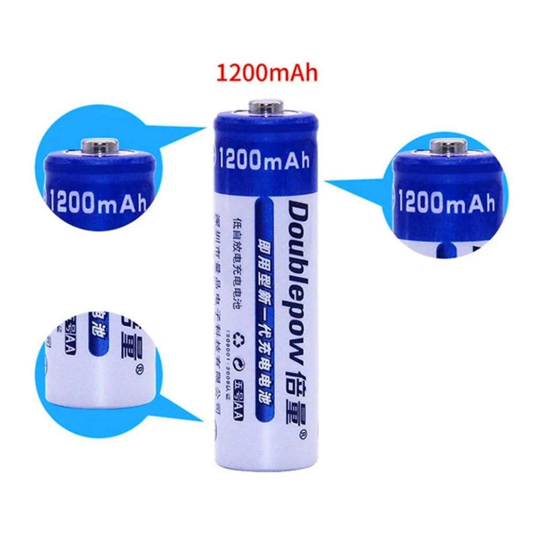 4pcs High Capacity AA 1200mAh Ni-MH Battery 1.2V Mouse Battery for Toy Thermometer Calculator Battery