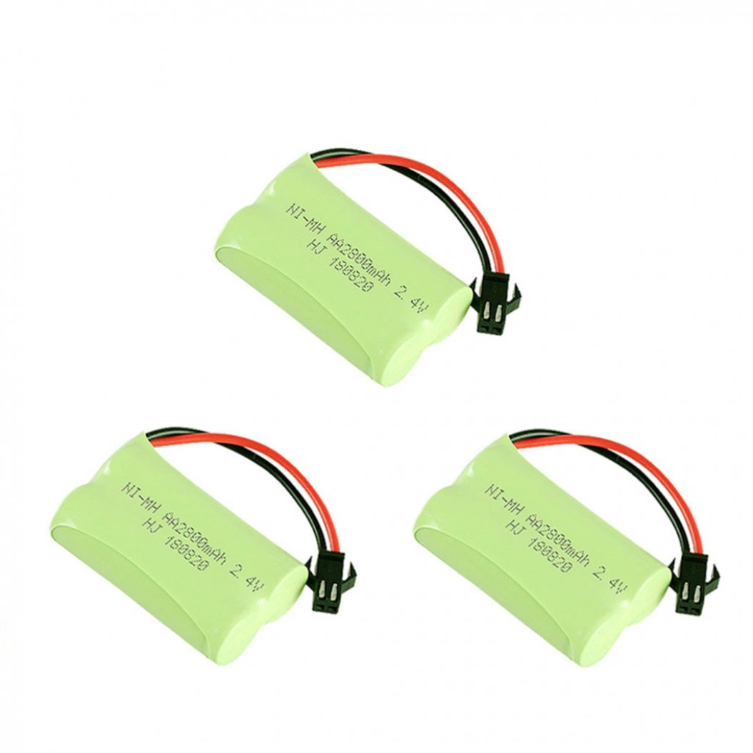 3pcs 2.4 V 2800mah NiMH Battery For Rc Toy Car Tanks Trains Robot Boat Gun Ni-Mh AA 2800mah 2.4 V