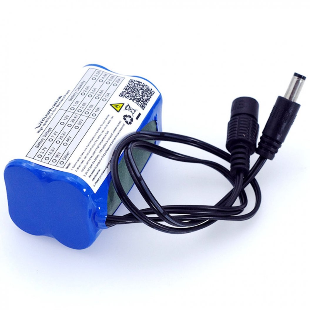 2S2P 7.4V 5200mAh 18650 保護付きリチウムイオンバッテリー 自転車用ライト・ヘッドランプ用 バッテリーパック DCおよび充電器付き