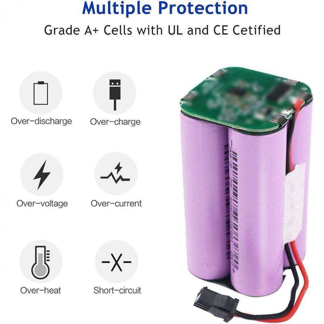 Batterie de remplacement Li-Ion 14,4 V 2600 mAh pour Conga Excellence Conga Excellence y, Conga Excellence 990, Conga Excellence 950, Conga Excellence 1090